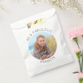 Moderne minimalistische 40 & fantastische cirkelfo bedankzakje (Gezegeld)