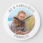 Moderne minimalistische 40 & fantastische foto grote klok (Voorkant)