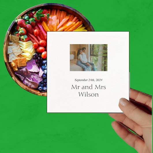 Moderne Minimalistische 4 Foto Dinner Cocktail Servet