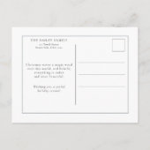 Moderne minimalistische 4-foto met tekst briefkaart (Achterkant)