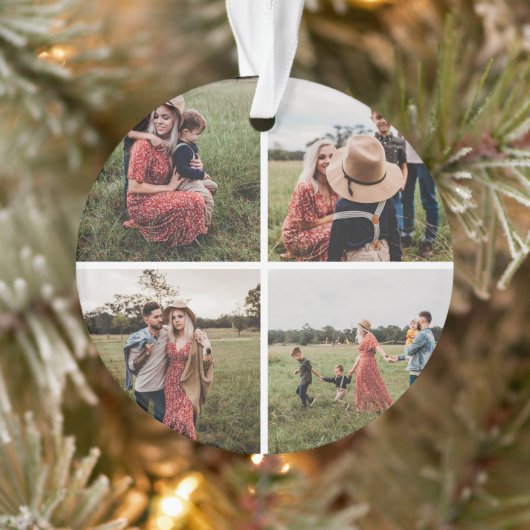 Moderne minimalistische 4 fotocollage ornament (Boom)