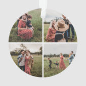 Moderne minimalistische 4 fotocollage ornament (achterkant)