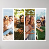 Moderne minimalistische 4 fotocollage poster (Voorkant)