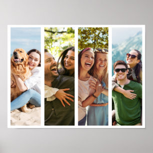 Moderne minimalistische 4 fotocollage poster