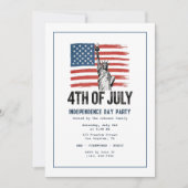 Moderne Minimalistische 4 juli Patriottisch BBQ-fe Kaart (Voorkant)