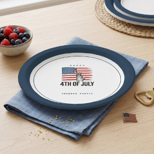 Moderne Minimalistische 4 juli Patriottische BBQ-f Papieren Bordje