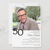 Moderne minimalistische 50e verjaardag kaart (Voorkant)