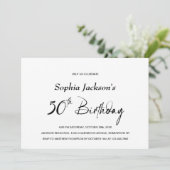 Moderne minimalistische 50ste verjaardag kaart (Staand voorkant)