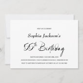 Moderne minimalistische 55ste verjaardag kaart (Voorkant)