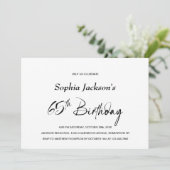 Moderne minimalistische 65ste verjaardag kaart (Staand voorkant)