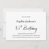 Moderne minimalistische 85e verjaardagsfeest kaart (Voorkant)