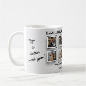 Moderne minimalistische 8 foto beste vriend gepers koffiemok (Links)