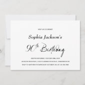 Moderne minimalistische 90ste verjaardag kaart (Voorkant)