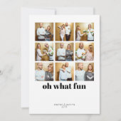 Moderne Minimalistische 9-vakantiefoto Feestdagenkaart (Voorkant)