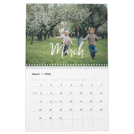 Moderne minimalistische aangepaste 2025 familie Ka Kalender (Mar 2026)