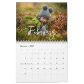 Moderne minimalistische aangepaste 2025 familie Ka Kalender (Feb 2027)