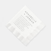 Moderne minimalistische aangepaste bruiloft leuke  servet (Hoek)