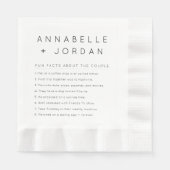 Moderne minimalistische aangepaste bruiloft leuke  servet (Voorkant)