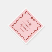 Moderne minimalistische aangepaste bruiloft roze s servet (Hoek)