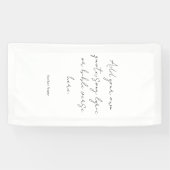 Moderne Minimalistische Aangepaste Citat Huwelijks Spandoek (Horizontaal)