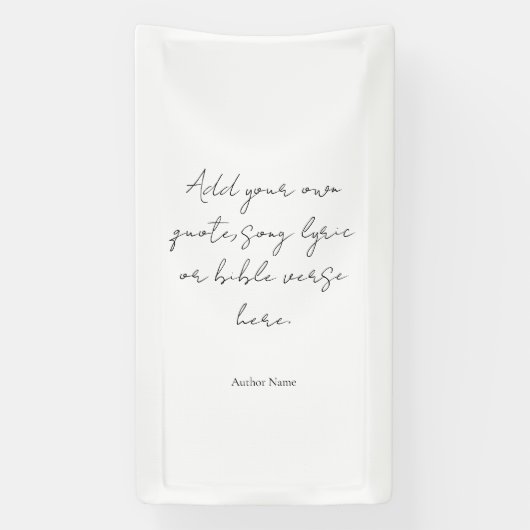 Moderne Minimalistische Aangepaste Citat Huwelijks Spandoek (Verticaal)