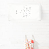Moderne Minimalistische Aangepaste Citat Huwelijks Spandoek (Insitu)