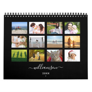 Moderne, minimalistische, aangepaste DIY-foto Kalender
