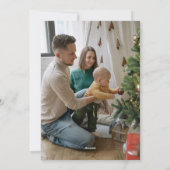 Moderne Minimalistische Aangepaste Familienaam Scr Feestdagenkaart (Achterkant)