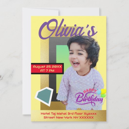 Moderne minimalistische aangepaste foto All Age Ve Kaart (Voorkant)