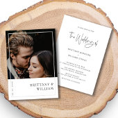 Moderne Minimalistische Aangepaste Fotohuwelijksui Kaart