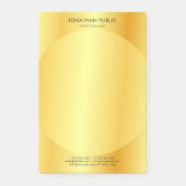 Moderne, minimalistische, aangepaste Gold-look, ee Post-it® Notes (Voorkant)