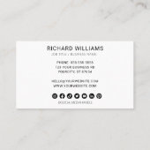 Moderne minimalistische aangepaste Icons voor soci Visitekaartje (Achterkant)