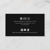 Moderne minimalistische aangepaste Icons voor soci Visitekaartje (Achterkant)