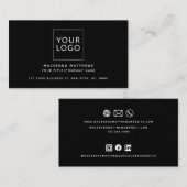 Moderne minimalistische aangepaste Icons voor soci Visitekaartje (Voorkant / Achterkant)