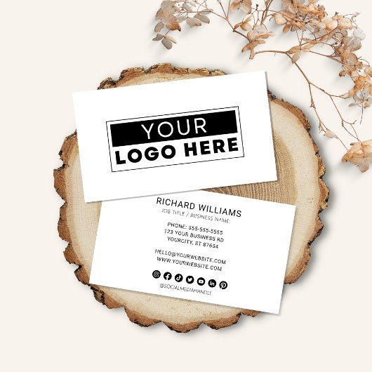 Moderne minimalistische aangepaste Icons voor soci Visitekaartje