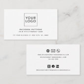 Moderne minimalistische aangepaste Icons voor soci Visitekaartje (Voorkant / Achterkant)