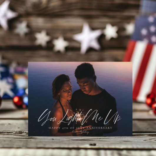 Moderne minimalistische aangepaste Jubileum fotoka Kaart