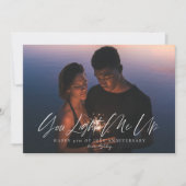 Moderne minimalistische aangepaste Jubileum fotoka Kaart (Voorkant)