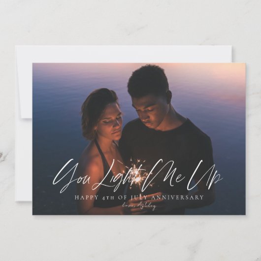 Moderne minimalistische aangepaste Jubileum fotoka Kaart (Voorkant)