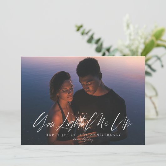 Moderne minimalistische aangepaste Jubileum fotoka Kaart (Staand voorkant)