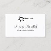 Moderne minimalistische aangepaste Logo en QR-code Visitekaartje (Voorkant)