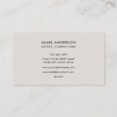 Moderne minimalistische aangepaste Logo lichtgrijs Visitekaartje (Achterkant)
