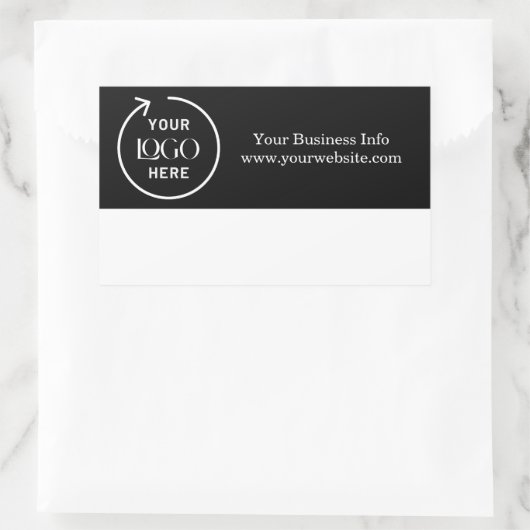 Moderne minimalistische aangepaste Logo Rechthoekige Sticker (Tas)