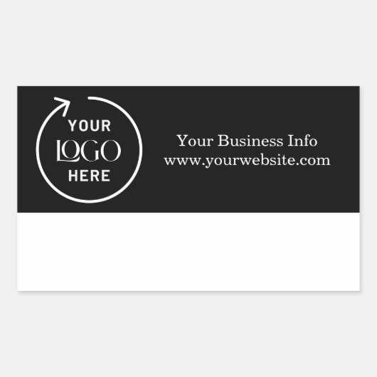 Moderne minimalistische aangepaste Logo Rechthoekige Sticker (Voorkant)