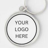 Moderne minimalistische aangepaste Logo Sleutelhanger (Voorkant)
