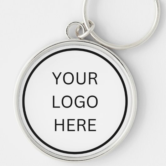 Moderne minimalistische aangepaste Logo Sleutelhanger (Voorkant)