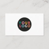 Moderne Minimalistische Aangepaste Logo Social Med Visitekaartje (Achterkant)
