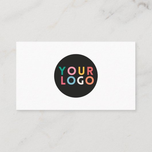 Moderne Minimalistische Aangepaste Logo Social Med Visitekaartje (Achterkant)