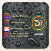 Moderne minimalistische aangepaste Logo stijlvolle Kartonnen Onderzetters (Voorkant)