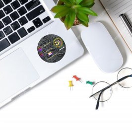 Moderne minimalistische aangepaste Logo stijlvolle Ronde Sticker